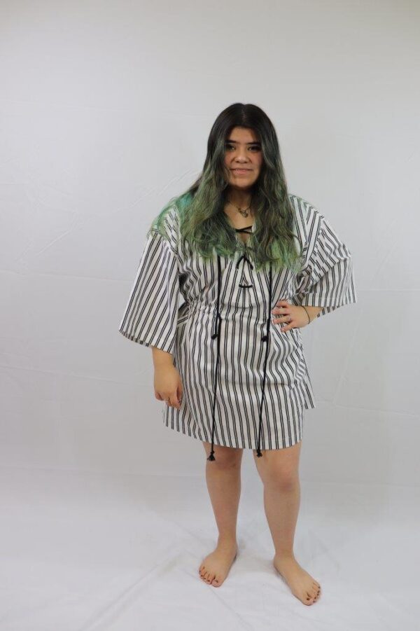 V Neck Strap Long Sleeve